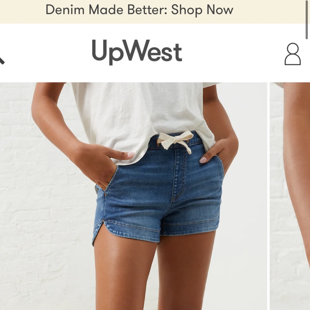Upwest denim all around shorts small